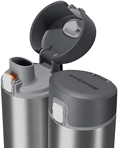 Hidrate Spark PRO Smart Water Bottle – Tracks Water Intake with Bluetooth, LED Glow Reminder When You Need to Drink – Chug Lid, 21oz, Brushed Steel - Image 3