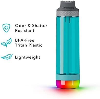 Hidrate Spark PRO Lite Smart Water Bottle Tritan Plastic, Tracks Water Intake & Glows to Remind You to Stay Hydrated - Straw Lid - Image 4