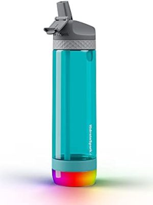 Hidrate Spark PRO Lite Smart Water Bottle Tritan Plastic, Tracks Water Intake & Glows to Remind You to Stay Hydrated - Straw Lid