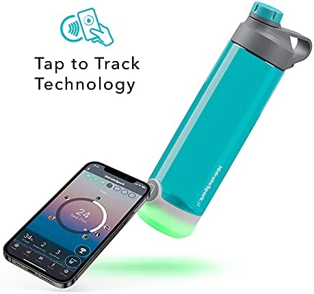 Hidrate Spark TAP Smart Water Bottle, Tritan Plastic, Tap to Track Water Intake & Glows to Remind You to Stay Hydrated - Chug Lid - Scuba - 24 Oz - Image 3