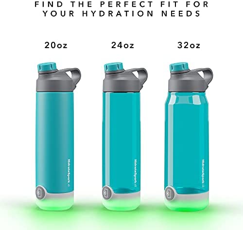 Hidrate Spark TAP Smart Water Bottle, Tritan Plastic, Tap to Track Water Intake & Glows to Remind You to Stay Hydrated - Chug Lid - Scuba - 24 Oz - Image 5