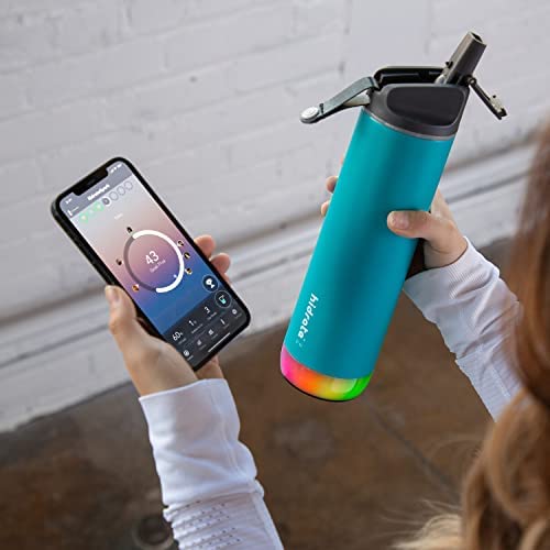 Hidrate Spark PRO Smart Water Bottle – Tracks Water Intake with Bluetooth, LED Glow Reminder When You Need to Drink – Chug Lid, 21oz, Brushed Steel - Image 5