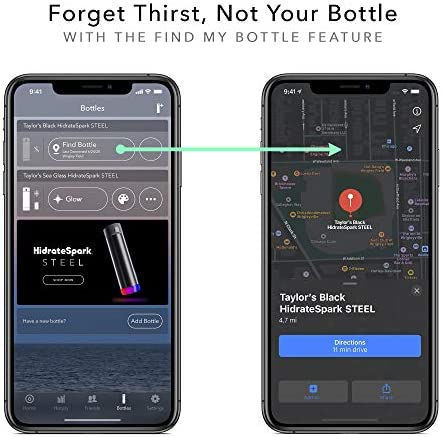 Hidrate Spark PRO Smart Water Bottle – Tracks Water Intake with Bluetooth, LED Glow Reminder When You Need to Drink – Chug Lid, 21oz, Brushed Steel - Image 8