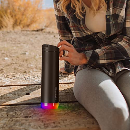 HidrateSpark PRO Smart Water Bottle – Insulated Stainless Steel for Hot and Cold Drinks – Tracks Water Intake with Bluetooth, LED Glow Reminder When You Need to Drink – Flip Lid, 21oz, Black - Image 5